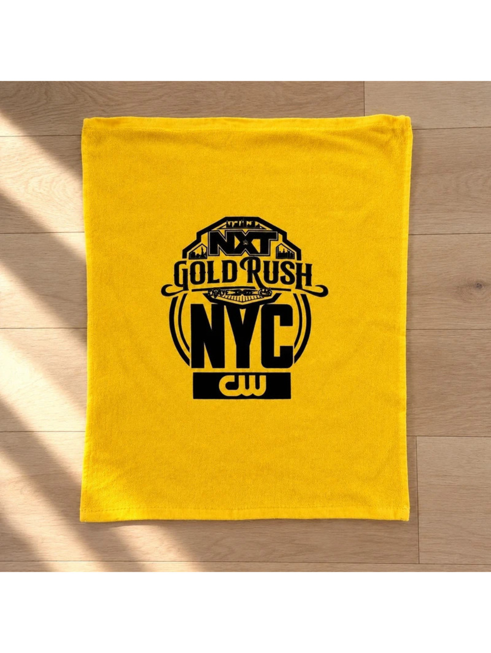 WWE Nxt gold rush NYC CW yellow rally towel wrestling event memorabilia